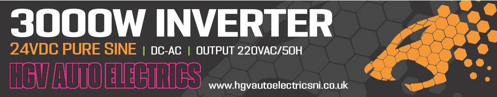 HGV Auto 24v Pure Sine Inverter. 3000watt