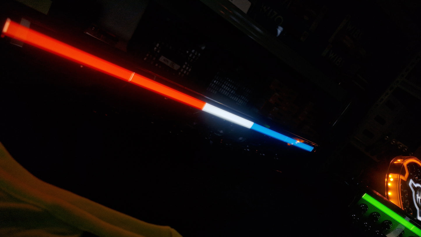 WAŚ LIGHT BAR 1560 DARK LENS OFFROAD with ANIMATED FLAG COLOURS DRL and BACKLIGHT.