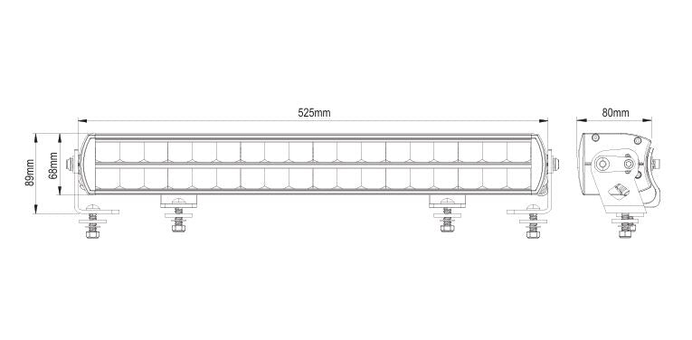 HGV Auto. BULLDOG. 22" Double Row Powerful Light Bar. 27,000 LUMENS
