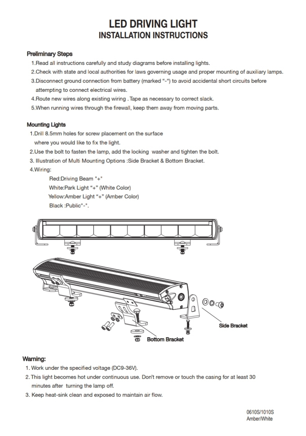 HGV Auto. ATOM. 14" Light Bar. DUAL Colour DRL. 8500 Lumen