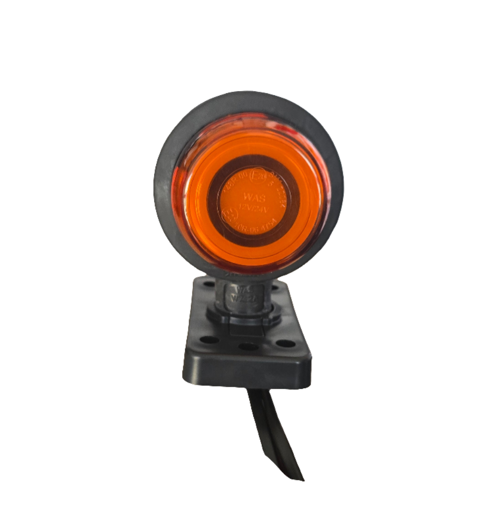 WAŚ Amber Amber Stubby Marker. Rotating and removable base. 2meters cable. 12v 24v NO LOGO