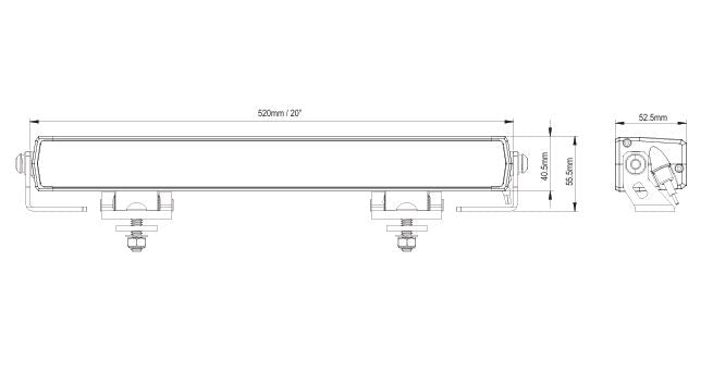 HGV Auto. STRIKE. 22" Slim LED Light Bar Dual DRL. 11,400 Lumens