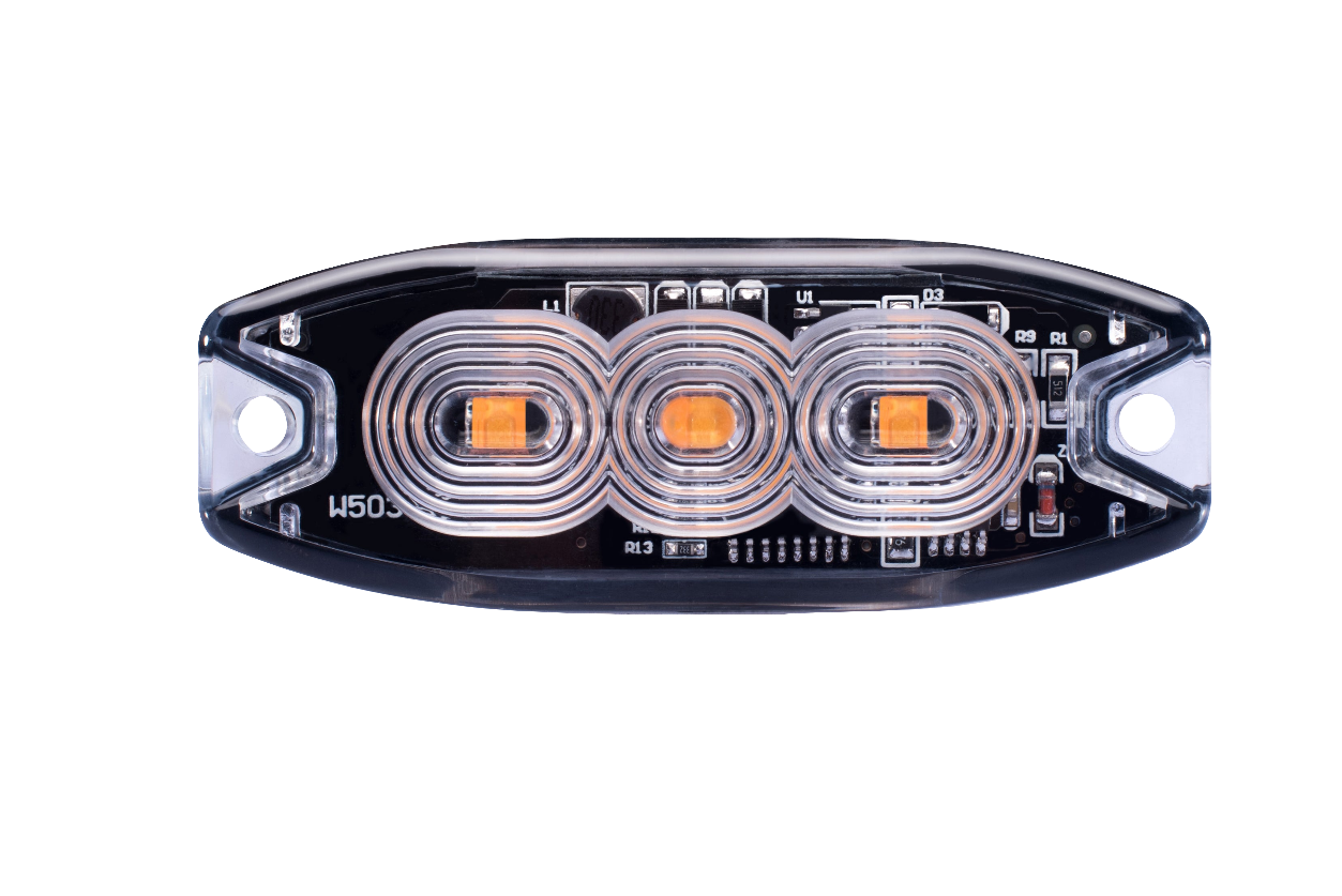 HGV Auto. SURFACE MOUNT STROBE Amber. 3 LED & 6 LED Option