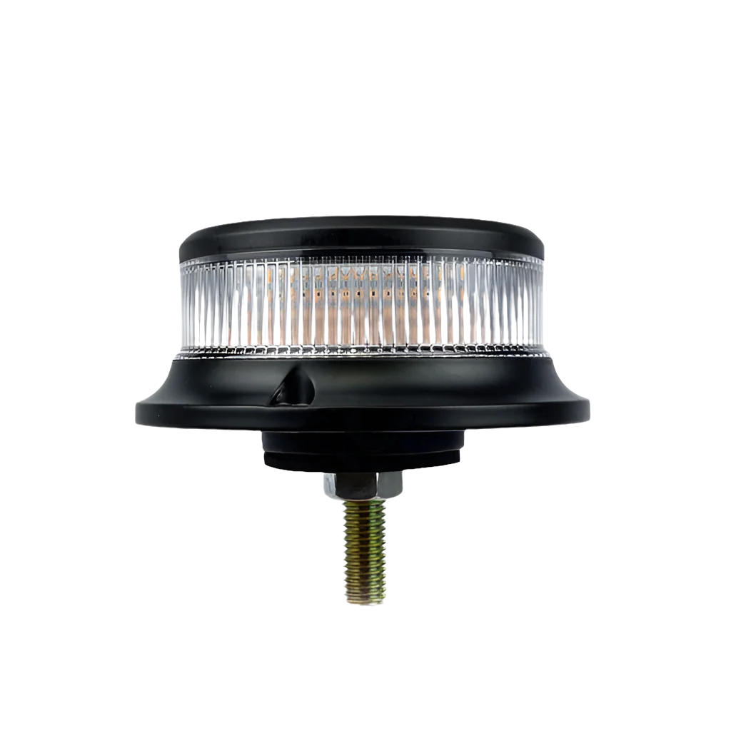 Low Profile Beacon Amber Clear Lens Single Bolt