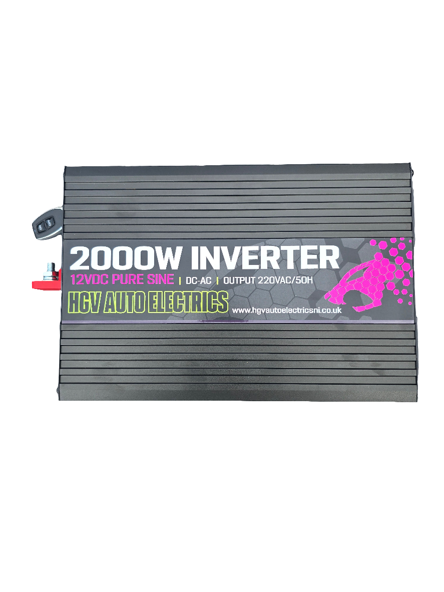 HGV Auto 12v Pure Sine Inverter. 1Kw, 2Kw, 3Kw Options