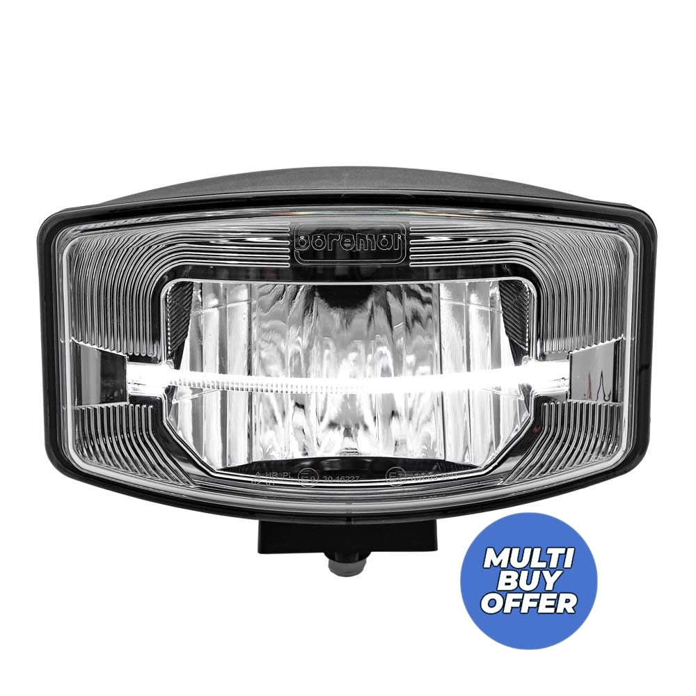 FULL LED DRIVING LAMP WITH LIGHT-BAR – (SMOKED CHROME) – PART NO.: 1001-1670