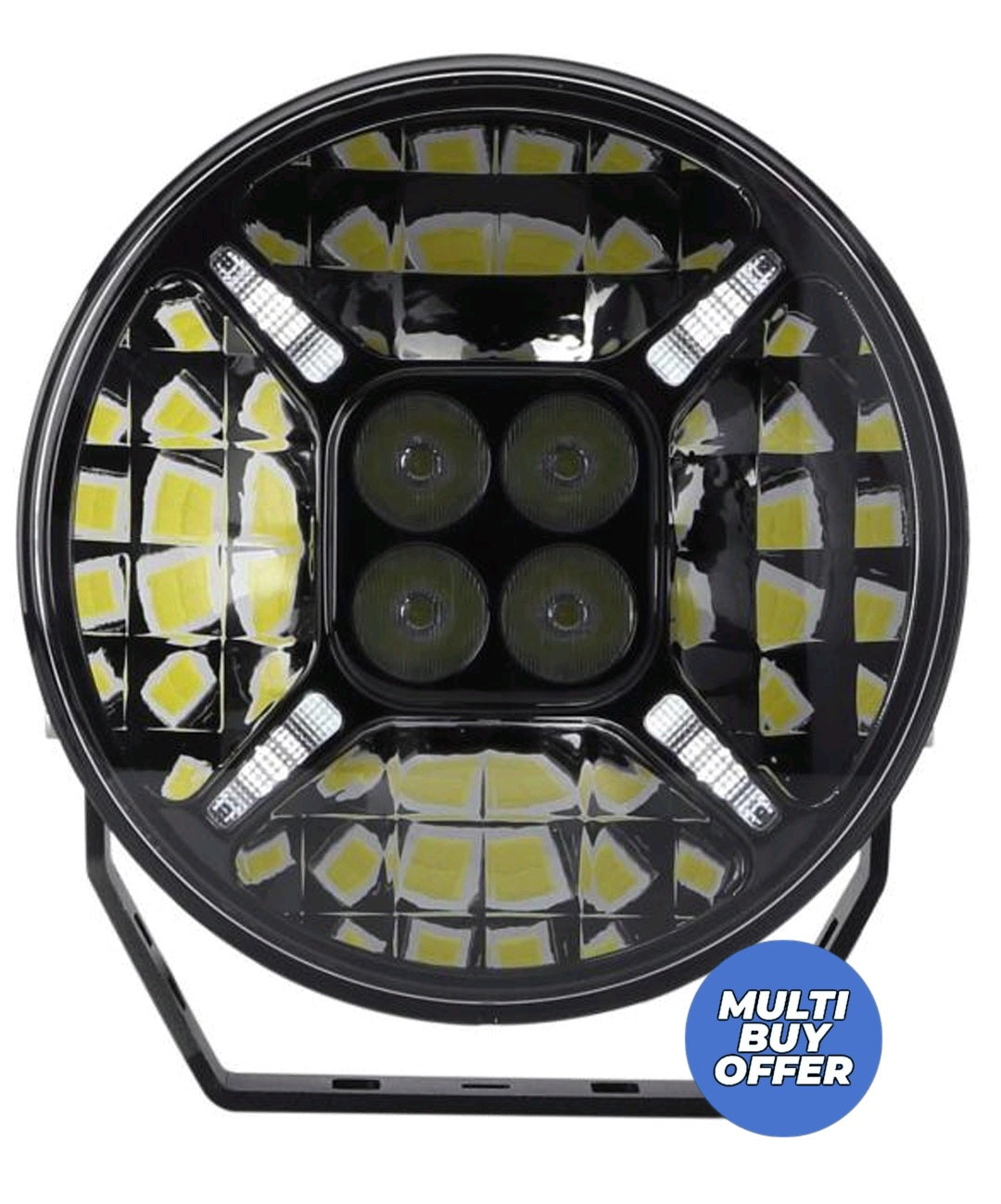 HGV Auto. CROSS HAIR NINE. 9" Round Full LED Spot Lamp Amber/White DRL 12,000lumen