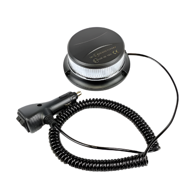 Amber Beacon Mag Mount Clear Lens Plug In. R65 R10