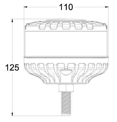 HGV Auto. SHADOW RANGE. Amber Beacon. Short. 2 fitment options