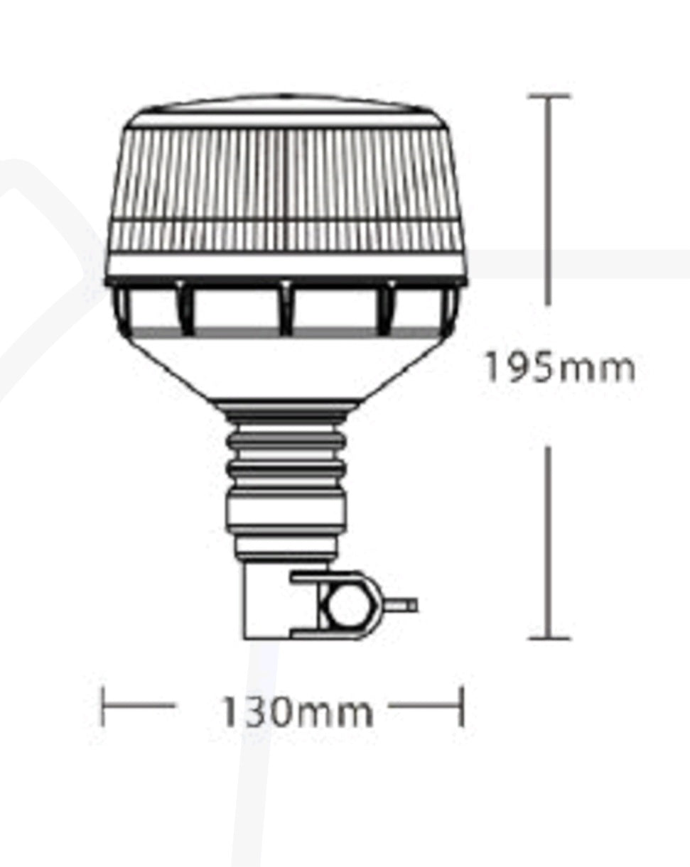 Beacon Amber LED Flexi Din Base