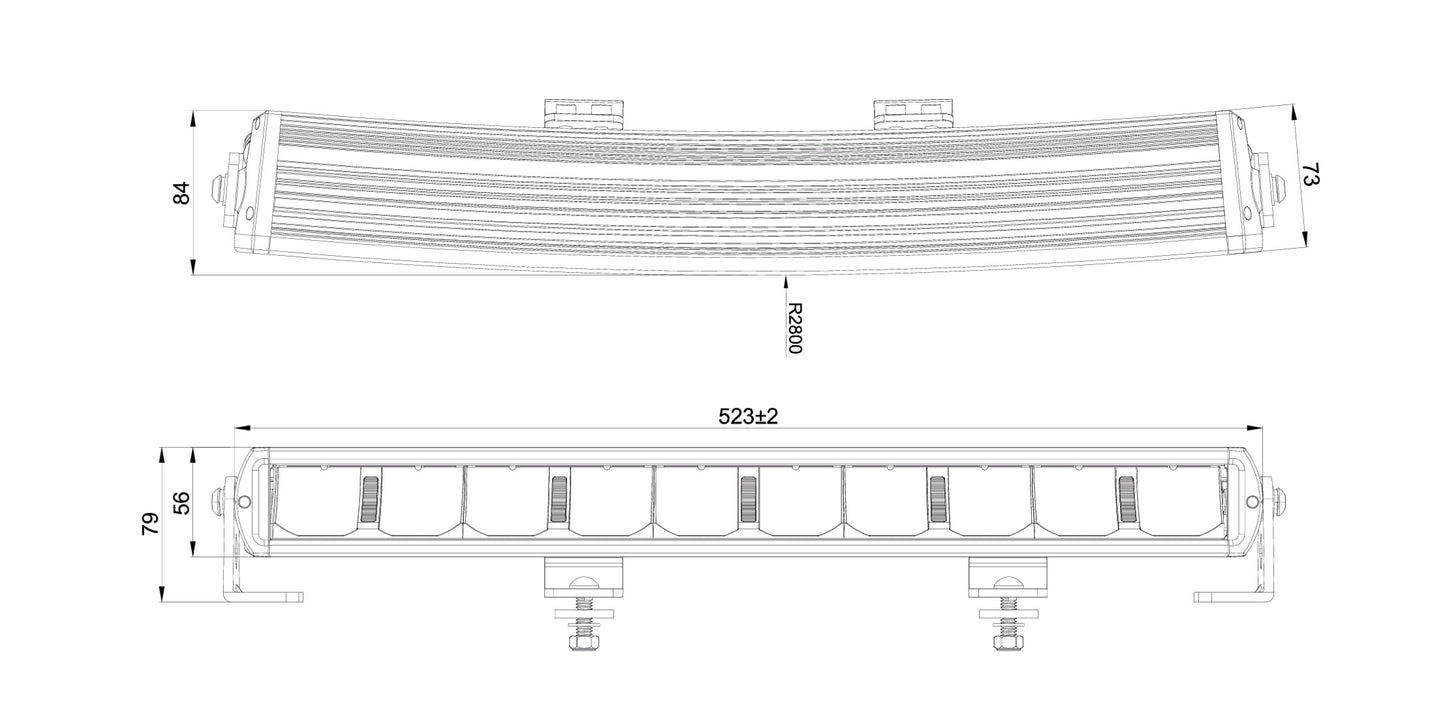 HGV Auto. LITTLE BOY. 22" Curved Light Bar Amber/White DRL 12,000lumen