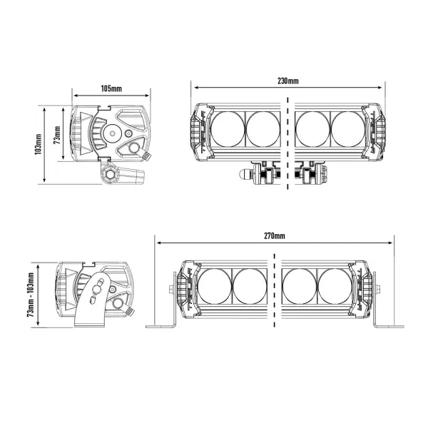 Lazer Lamps Triple-R 750 Lamp With Position Light Gen 2 230mm PN: 00R4-G2-B