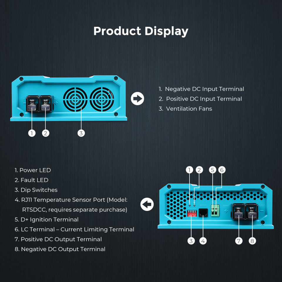 Renogy 12V 60A DC to DC On-Board Battery Charger