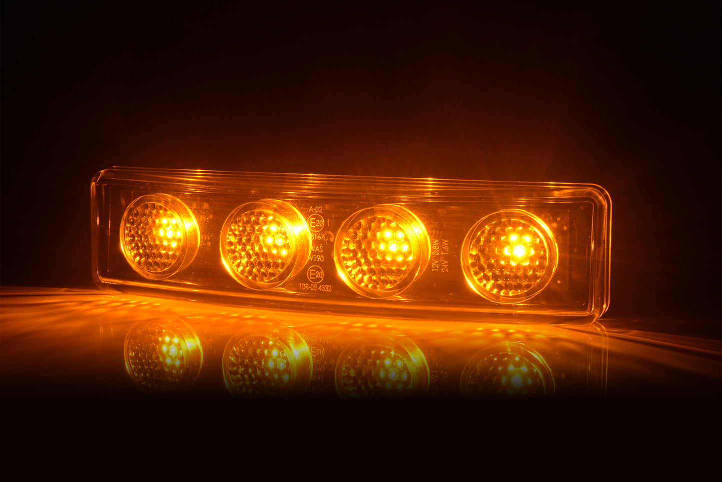 WAŚ Scania Visor Lamp AMBER 4 LED 1422