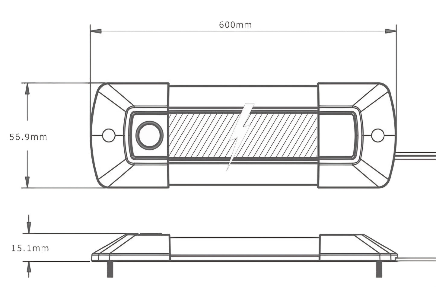 Interior Lamp PIR Sensor. 600mm & 300mm.