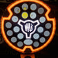 WAŚ 9" Driving Lamp. Amber Halo. White Centre DRL. 2364 BLACK