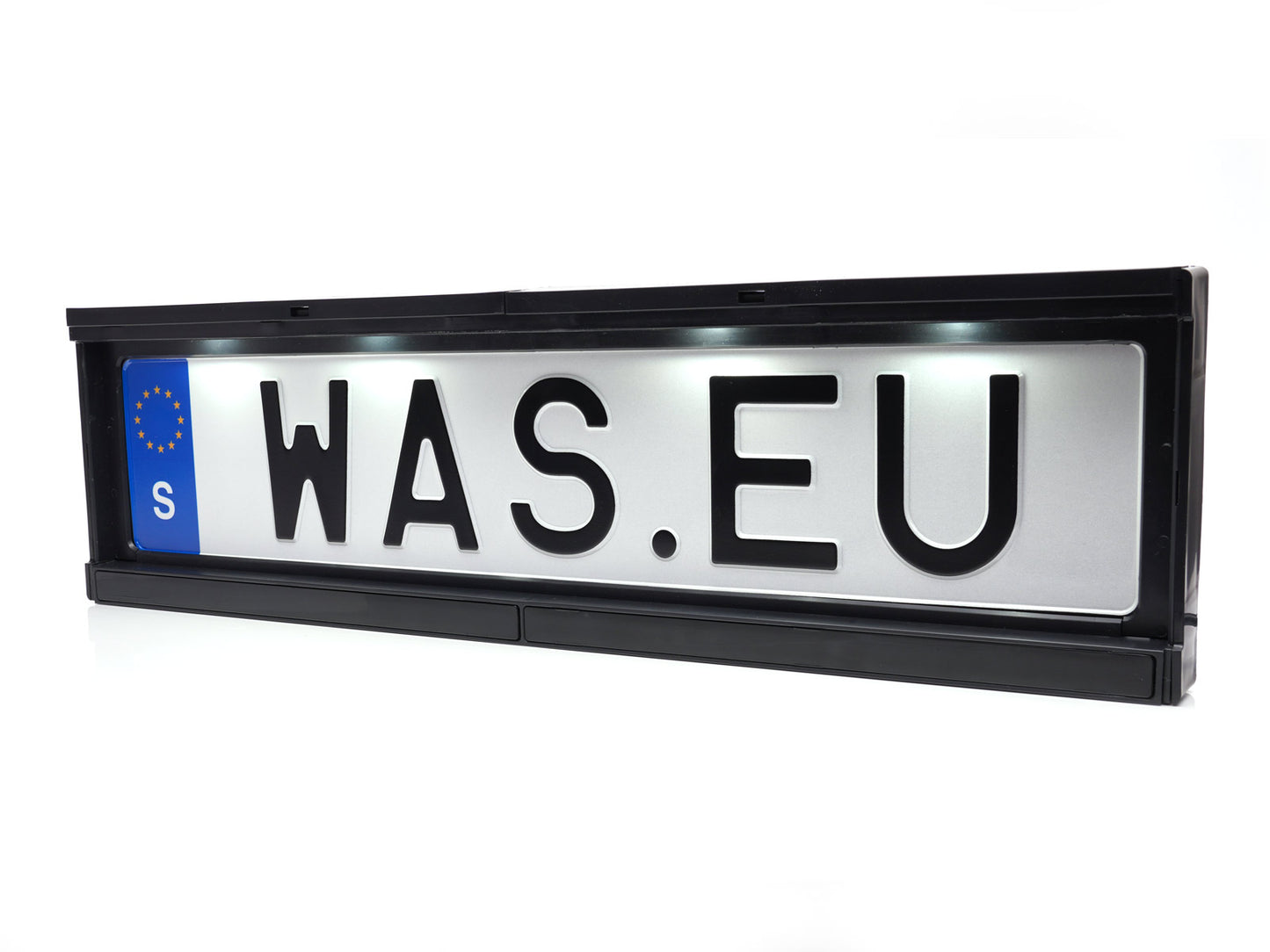 WAŚ Number Plate Holder with Amber Strobe Surround