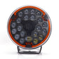 WAŚ 9" Driving Lamp. HALO Amber STROBE. White Centre DRL. 2366 BLACK