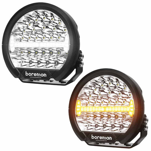 Boreman Accelerator Driving Lamp with Amber White DRL built in Amber Strobe