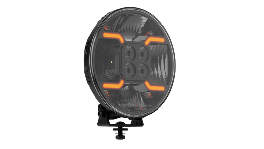 CROSSFIRE. 9" Round LED Driving Lamp. 14500 Lumens. DYNAMIC POWER UP FUNCTION