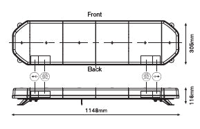 Ring RCV9826 Truckmaster 1148mm With 'STI LIGHTS' LED Reg65 Recovery Light Bar