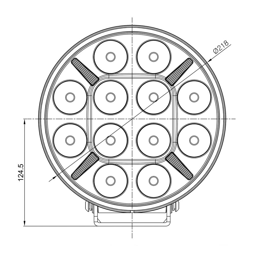 Boreman 9inch Round Driving Lamp Amber/White DRL