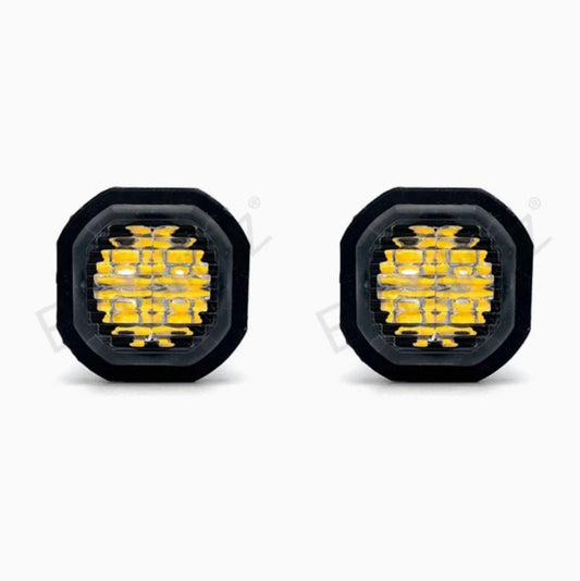 Button Blast LED Warning Light BB001Amber (Pair)