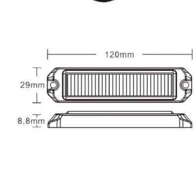 Strobe Light H708 Series . 6,4,3 LED. Amber, Green, Blue