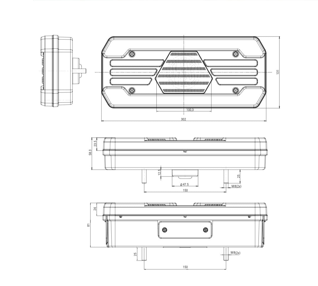 WAŚ Multifunction Rear Lamp, Dynamic Indicator, W250DD.1868L. LEFT SIDE ONLY