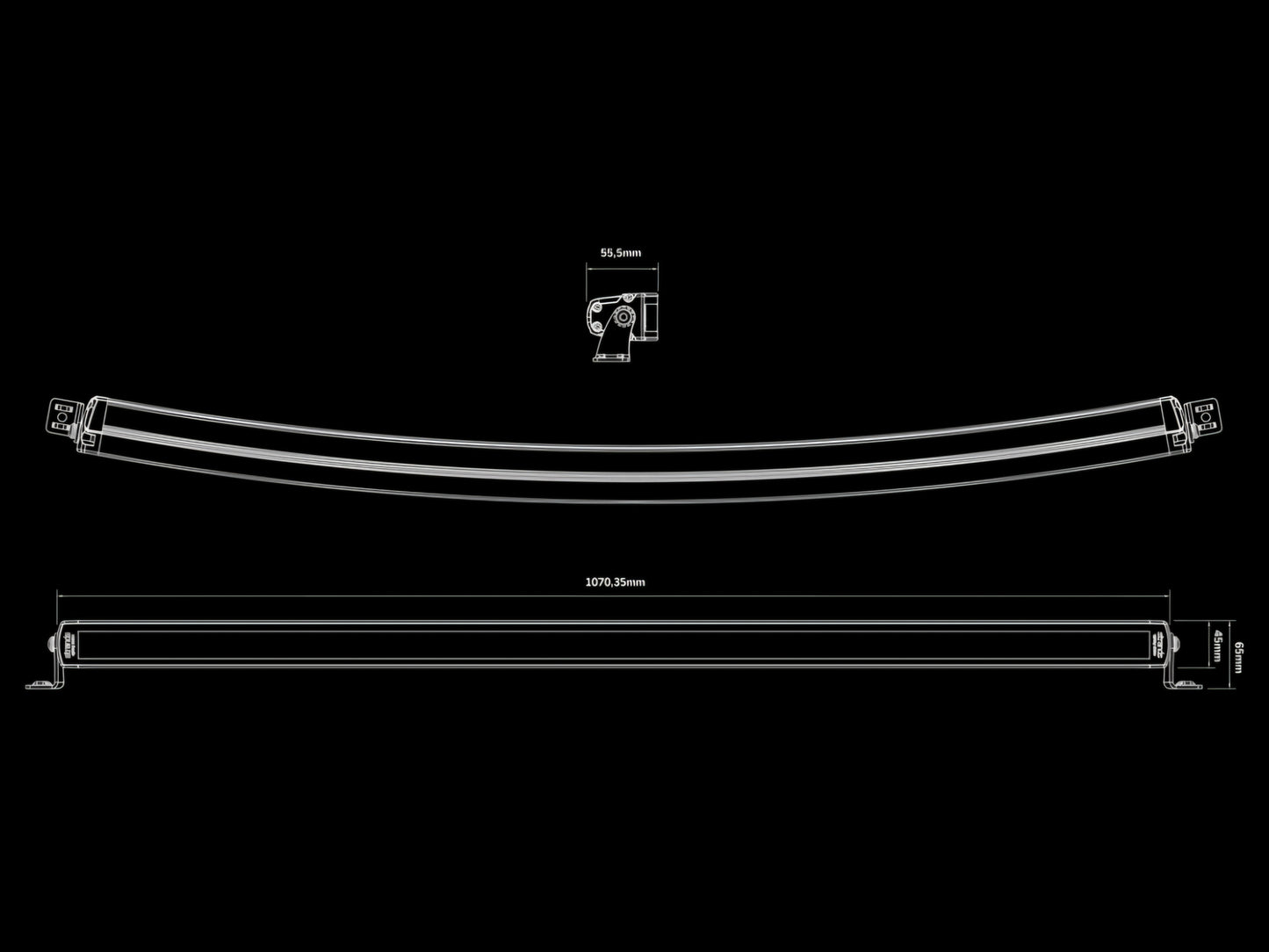 Strands SINGLE ROW CURVED LED BAR 42"