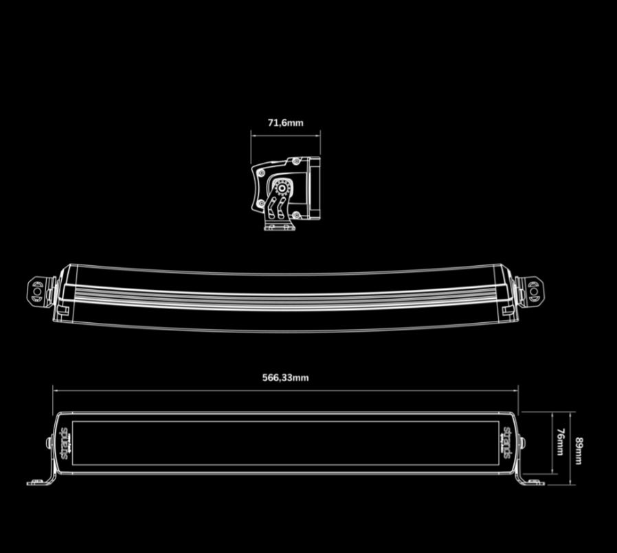 Strands DOUBLE ROW CURVED LED BAR 50"