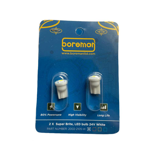 SUPER BRITE LED BULB – 24V – WHITE – PART NO.: 2002-2105-W Pack of 2