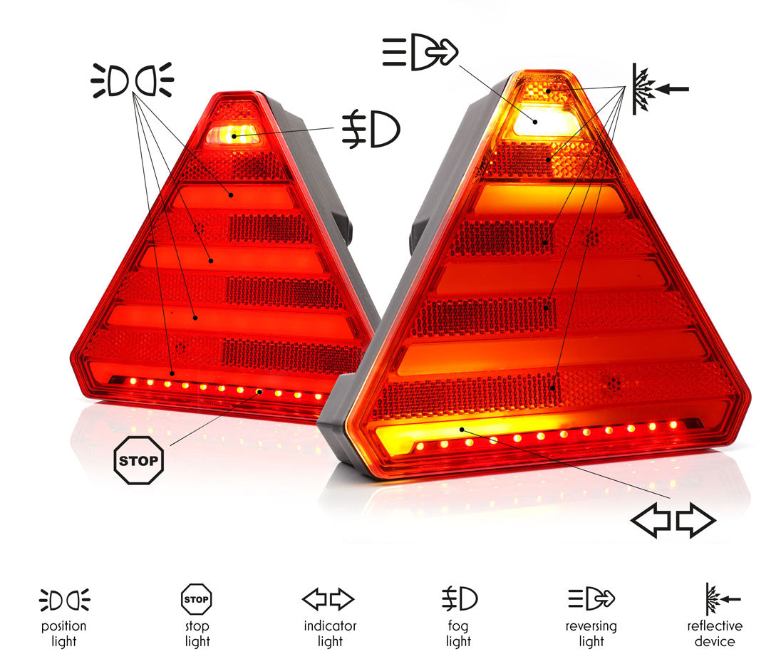 WAŚ LED Multifunction Trailer Lamp with Dynamic Indicator Pair of Lamps.