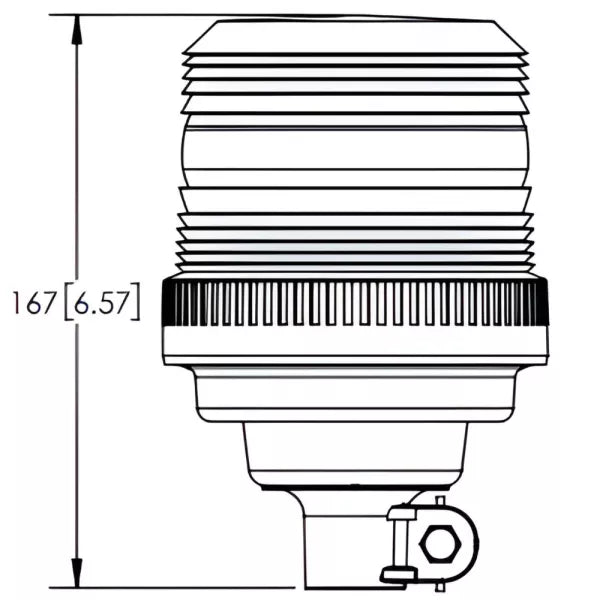 Green LED Beacon ECCO EB5012 LED SERIES BRONZE Flexi Din 12/24v