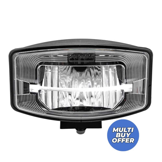 FULL LED DRIVING LAMP WITH LIGHT-BAR – (SMOKED CHROME) – PART NO.: 1001-1670