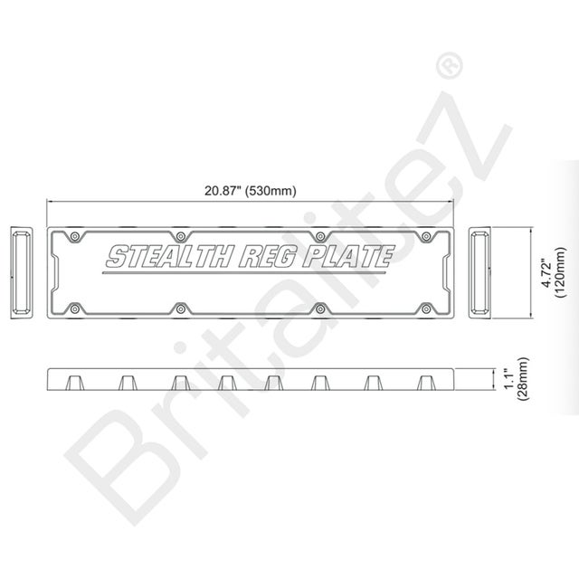 JULUEN AXIXTECH STEALTH NUMBER PLATE WARNING SYSTEM (R65, R10) P/N: STLP