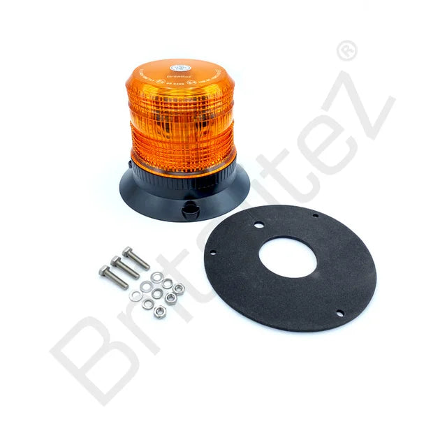 BEA80 BEACON. 3 BOLT. AMBER LENS 12v-80v R65 R10