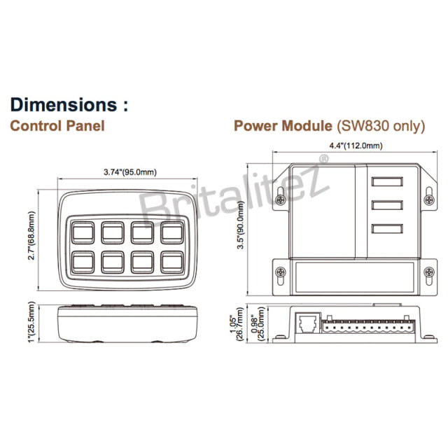 MULTI-PURPOSE SWITCH / CONTROL PANEL P/N: SW830