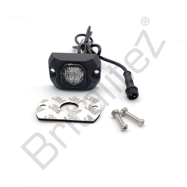 Pair BUTTON BLAST LED WARNING LIGHT (SURFACE MOUNTED) (ECE R65, EMC R10) P/N: BB002