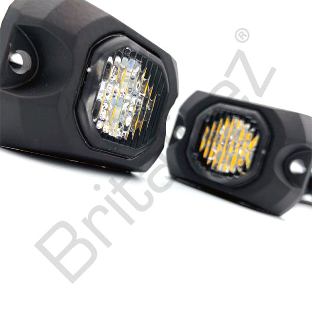 Pair BUTTON BLAST LED WARNING LIGHT (SURFACE MOUNTED) (ECE R65, EMC R10) P/N: BB002