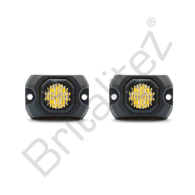 Pair BUTTON BLAST LED WARNING LIGHT (SURFACE MOUNTED) (ECE R65, EMC R10) P/N: BB002