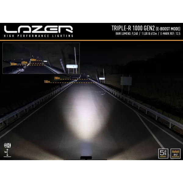 Lazer Lamps Triple-R 1000 Lamp With Beacon Light Gen 2 410mm PN: 00R8-BCN-B