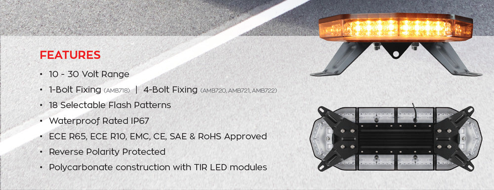 Beacon Bar with Stop Tail Indicator 1200mm