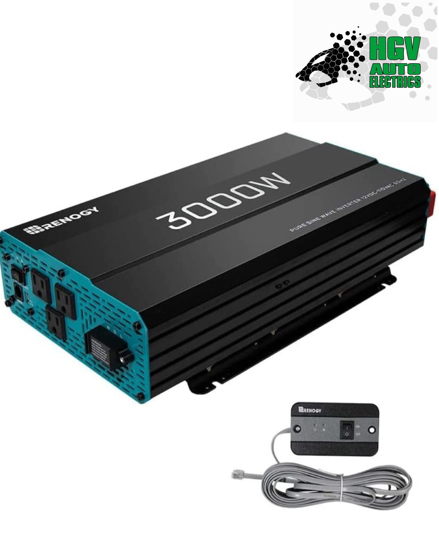 RENOGY 3000watt 12v Pure Sine Inverter Euro 6 compatible