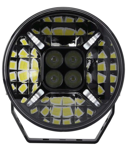 CROSS HAIR NINE. 9" Round Full LED Spot Lamp Amber/White DRL 12,000lumen